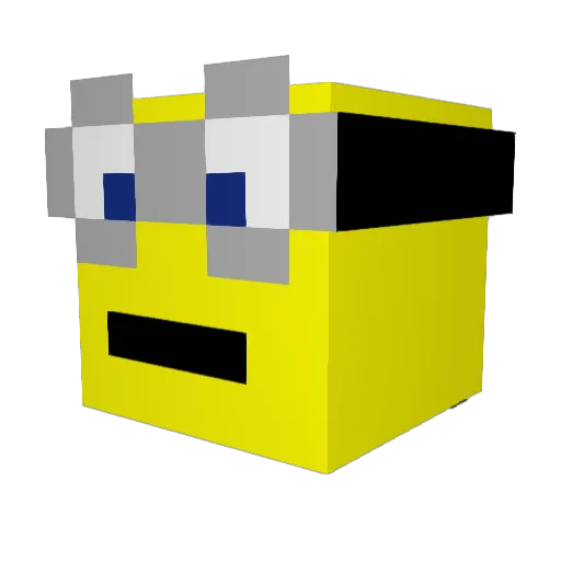 Voltz10 Minecraft avatar head, 3D render