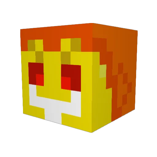 VoltzV7 Minecraft avatar head, 3D render