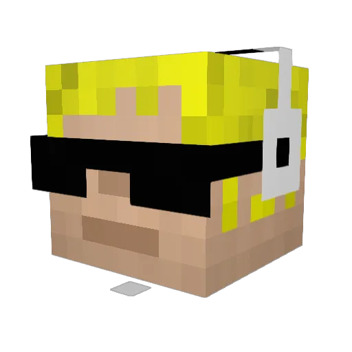 VolumeZz Minecraft avatar head, 3D render
