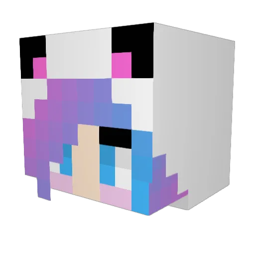 Voluntary Minecraft avatar head, 3D render