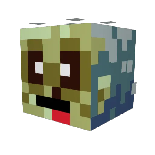 VoluptuousGoat Minecraft avatar head, 3D render