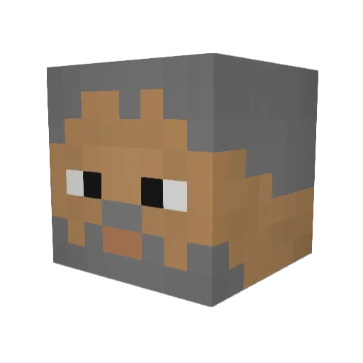 Volvanchik Minecraft avatar head, 3D render