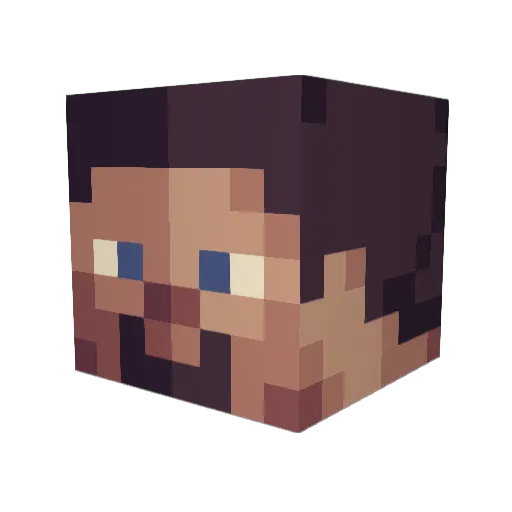 Volvetus Minecraft avatar head, 3D render