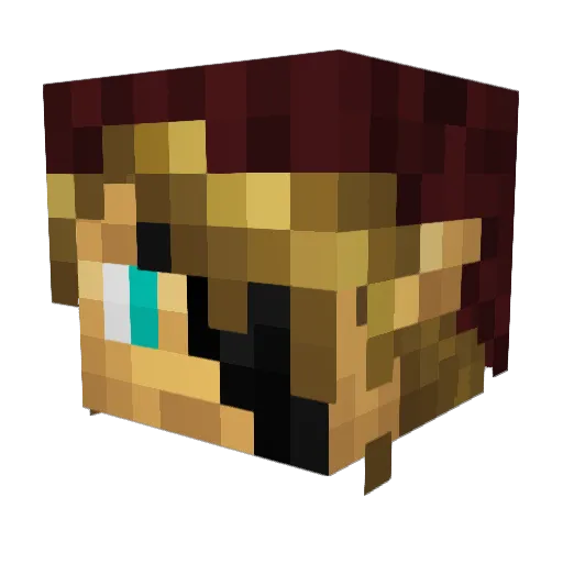 VolvoKnight Minecraft avatar head, 3D render
