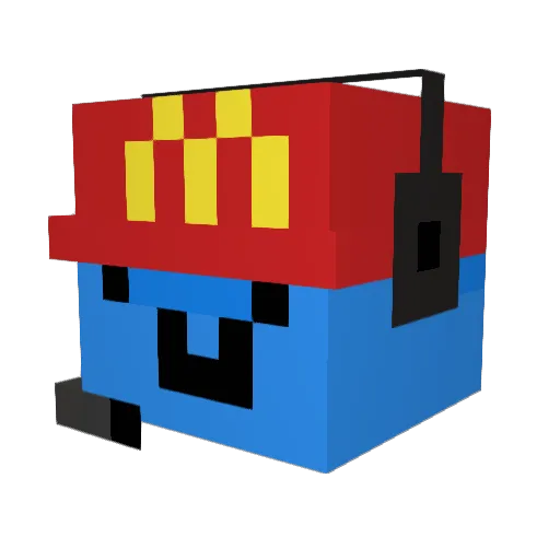 Volvocross Minecraft avatar head, 3D render