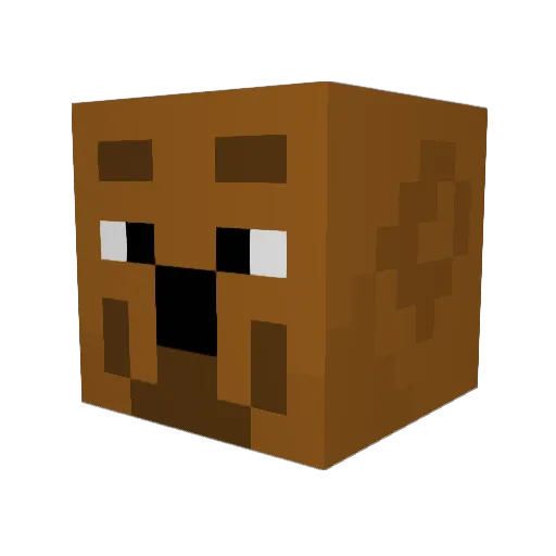 Volxme Minecraft avatar head, 3D render