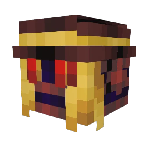Volzec Minecraft avatar head, 3D render