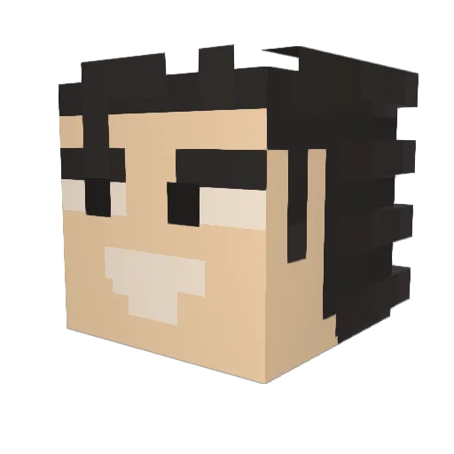 Vometra Minecraft avatar head, 3D render