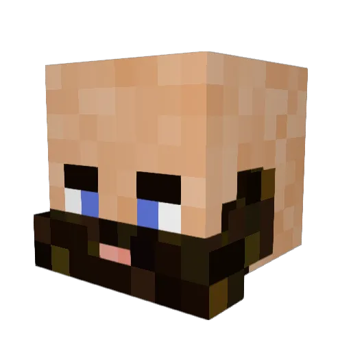 Vommer Minecraft avatar head, 3D render
