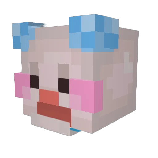 Vomsly Minecraft avatar head, 3D render