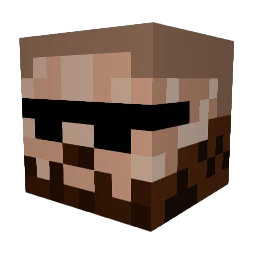 Vomy_ Minecraft avatar head, 3D render