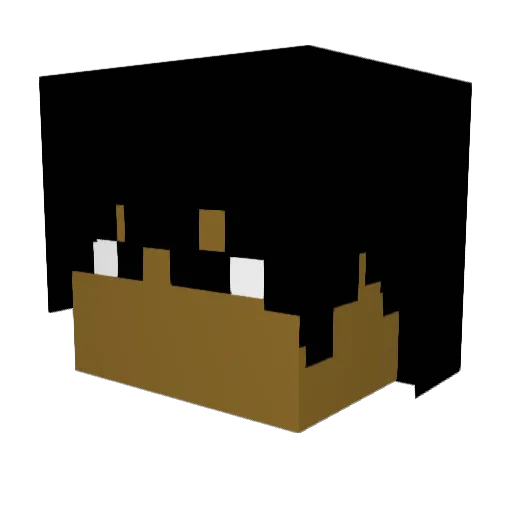 Von23k Minecraft avatar head, 3D render
