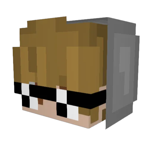 VonBarron Minecraft avatar head, 3D render