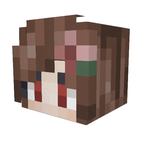VonBonsai Minecraft avatar head, 3D render