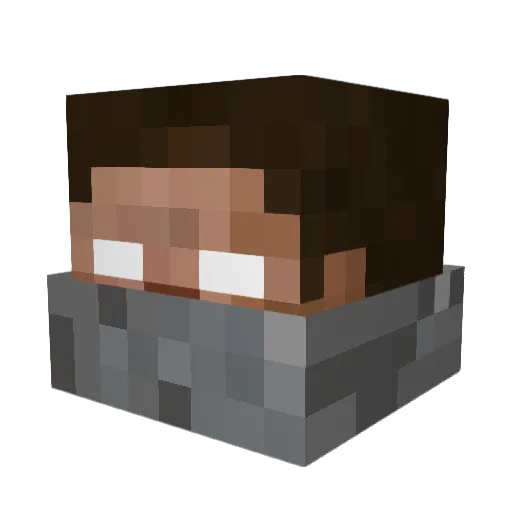 VonChile Minecraft avatar head, 3D render