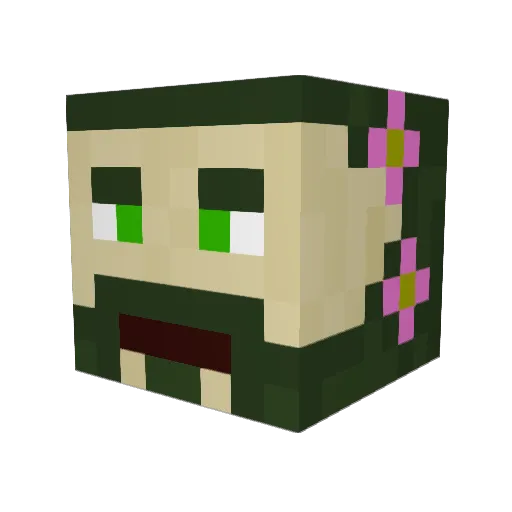 VonGhoulman Minecraft avatar head, 3D render