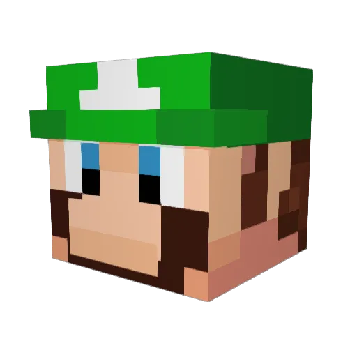 VonGreen Minecraft avatar head, 3D render