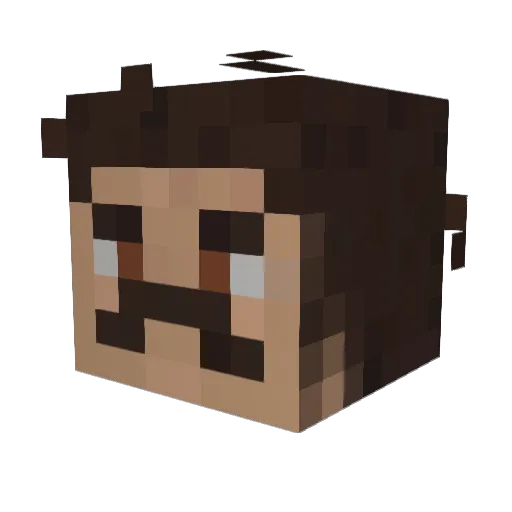 VonHawran Minecraft avatar head, 3D render