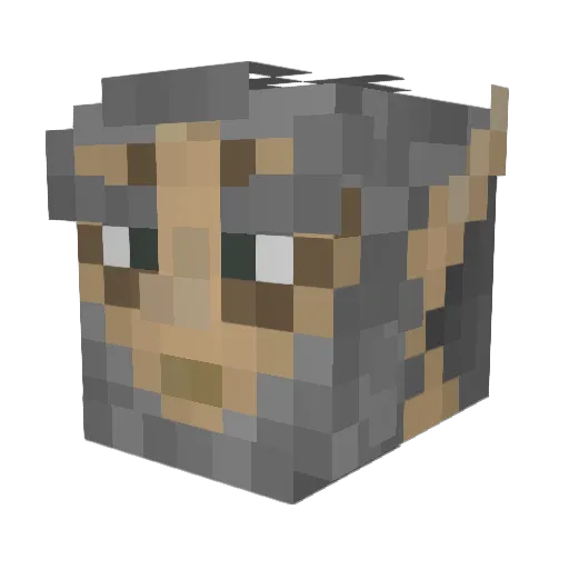 VonHollen Minecraft avatar head, 3D render