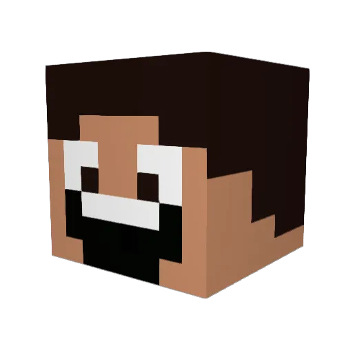 VonHuke Minecraft avatar head, 3D render