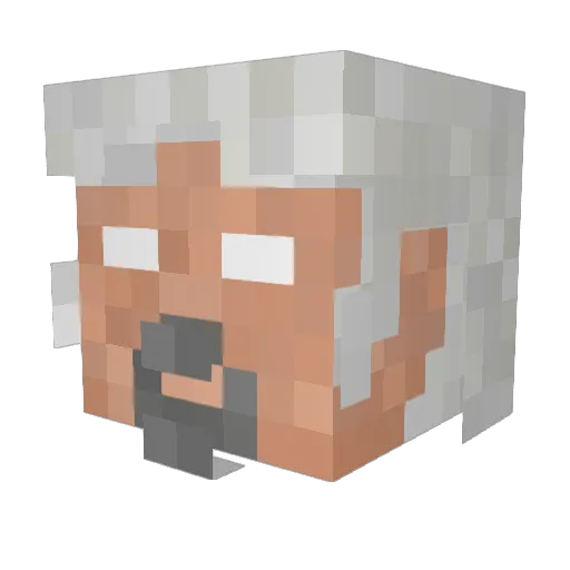 VonKarmann Minecraft avatar head, 3D render