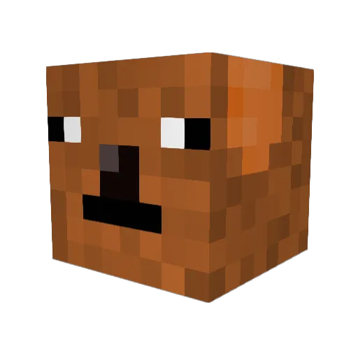 VonKrumm Minecraft avatar head, 3D render