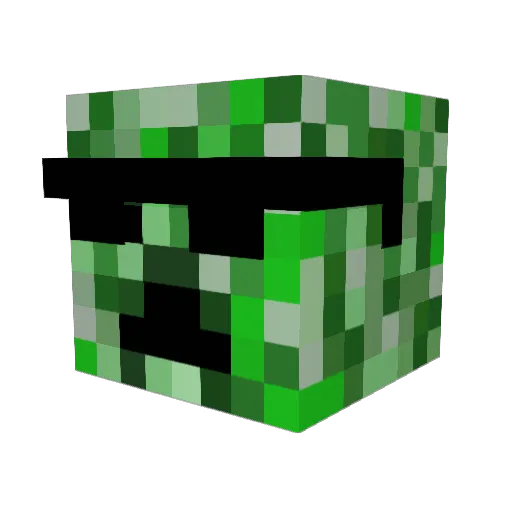 VonLampa Minecraft avatar head, 3D render