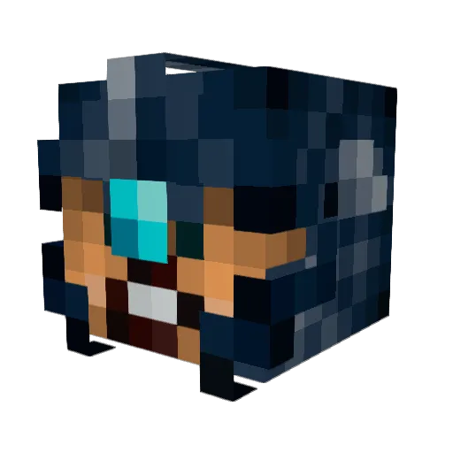 VonMajor Minecraft avatar head, 3D render