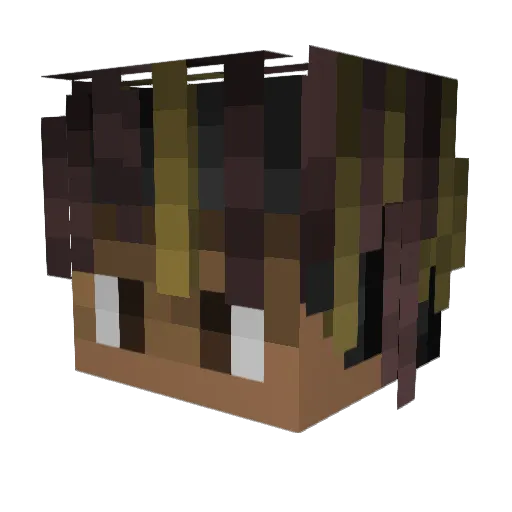 VonTaco Minecraft avatar head, 3D render