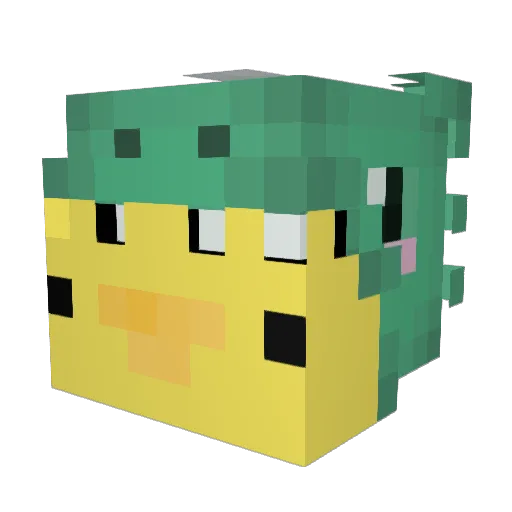 VonVolta Minecraft avatar head, 3D render
