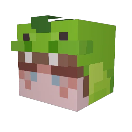 Von_mir Minecraft avatar head, 3D render