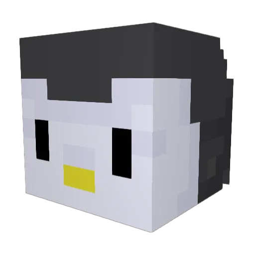 Vonebe Minecraft avatar head, 3D render