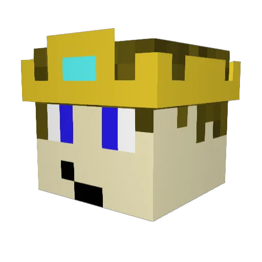Vonnegutesque Minecraft avatar head, 3D render