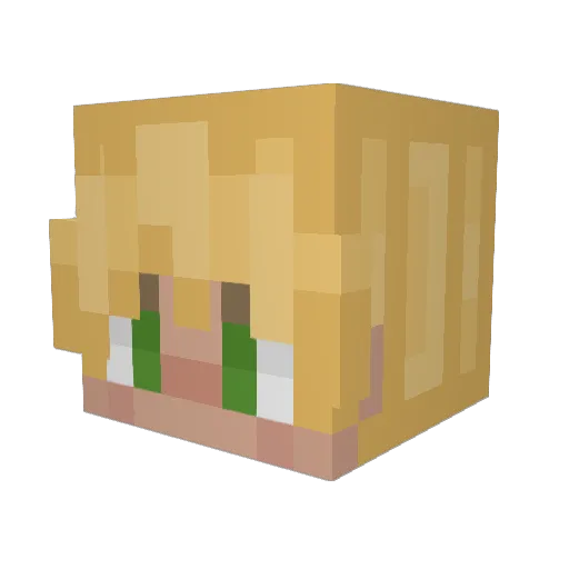 Vonrager Minecraft avatar head, 3D render