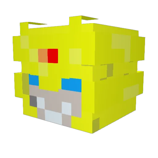 Vonshigg Minecraft avatar head, 3D render