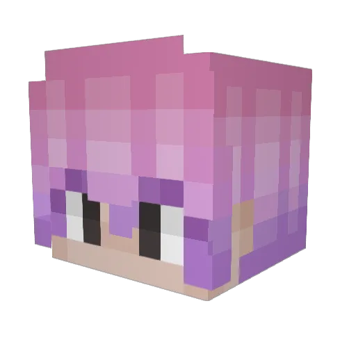 Vonstatin Minecraft avatar head, 3D render