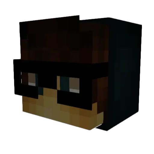 Vontix Minecraft avatar head, 3D render