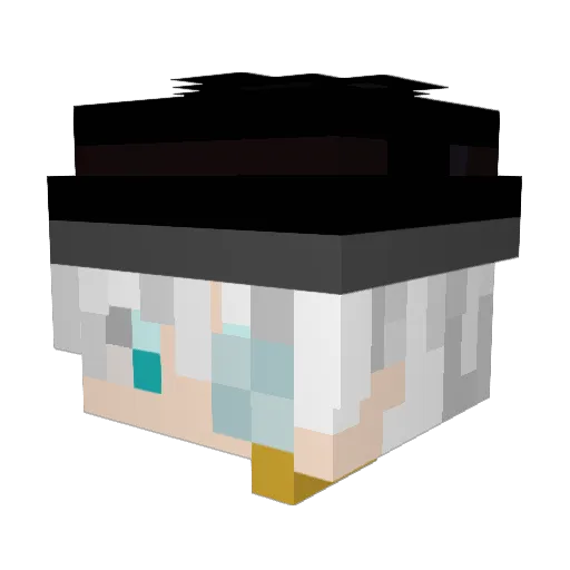 Vonu Minecraft avatar head, 3D render