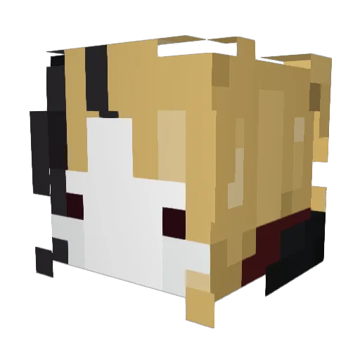 VonyRabbit Minecraft avatar head, 3D render