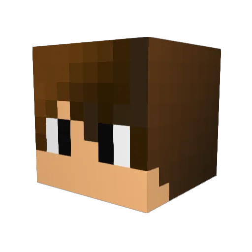 VooPew Minecraft avatar head, 3D render