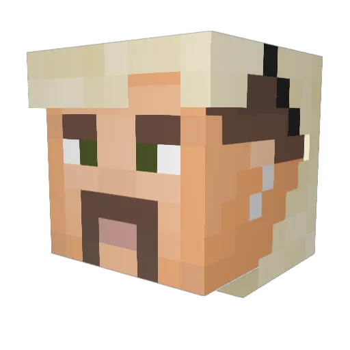 VoodooButter Minecraft avatar head, 3D render