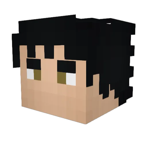 VoodooFan Minecraft avatar head, 3D render