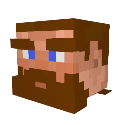 VoodooMoonshiner Minecraft avatar head, 3D render
