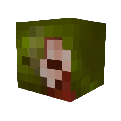 Voodoo_7c7 Minecraft avatar head, 3D render