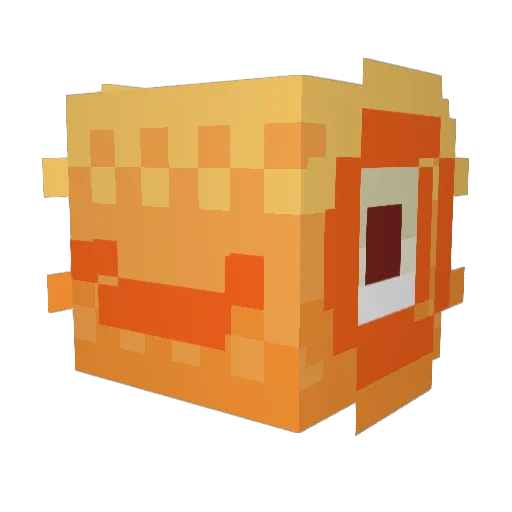 Vooices Minecraft avatar head, 3D render