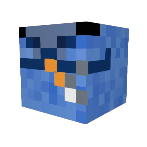 Voood0 Minecraft avatar head, 3D render