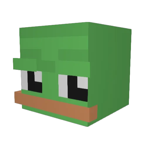 Vooveyy Minecraft avatar head, 3D render