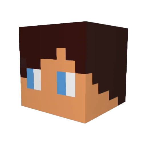 Vopi21 Minecraft avatar head, 3D render