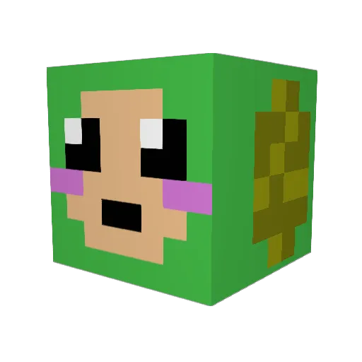 VorTex1261 Minecraft avatar head, 3D render