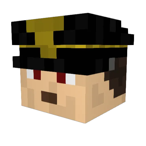 VoraciousPeach Minecraft avatar head, 3D render
